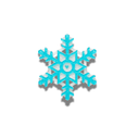 Brosche Schneeflocke