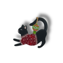 Brosche WEIHNACHTSKATZE