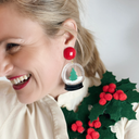 Ohrring Schneekugel groß