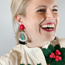 Ohrring Schneekugel groß