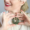 Vintage Brosche Weihnachtskranz