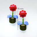 Ohrringe Blumentopf rot