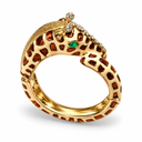Vintage cuff bracelet, giraffe